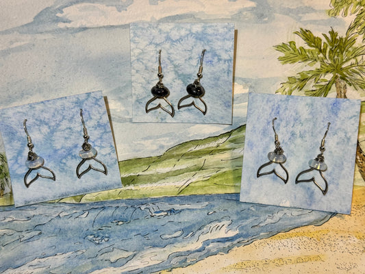 Dolphin/whale tail earrings